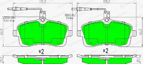 AutomotiveAdriado GLBP0135 - Тормозные колодки, дисковые, комплект autospares.lv