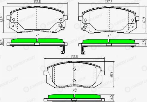 AutomotiveAdriado GLBP0136 - Тормозные колодки, дисковые, комплект autospares.lv