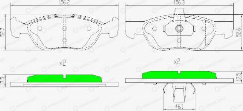 AutomotiveAdriado GLBP0131 - Тормозные колодки, дисковые, комплект autospares.lv