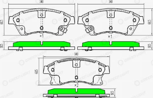 AutomotiveAdriado GLBP0132 - Тормозные колодки, дисковые, комплект autospares.lv