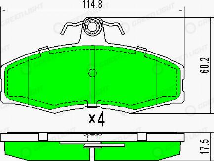 AutomotiveAdriado GLBP0137 - Тормозные колодки, дисковые, комплект autospares.lv