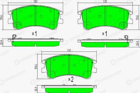 AutomotiveAdriado GLBP0129 - Тормозные колодки, дисковые, комплект autospares.lv