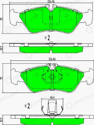 AutomotiveAdriado GLBP0120 - Тормозные колодки, дисковые, комплект autospares.lv