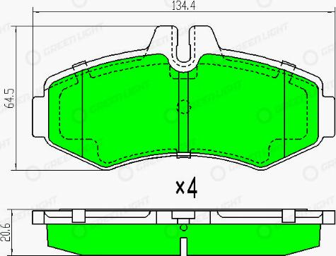 AutomotiveAdriado GLBP0122 - Тормозные колодки, дисковые, комплект autospares.lv