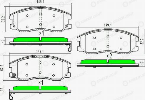 AutomotiveAdriado GLBP0170 - Тормозные колодки, дисковые, комплект autospares.lv