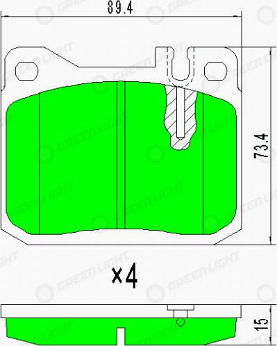 AutomotiveAdriado GLBP0178 - Тормозные колодки, дисковые, комплект autospares.lv