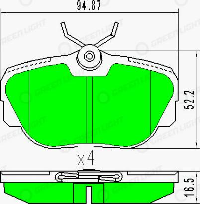 AutomotiveAdriado GLBP0439 - Тормозные колодки, дисковые, комплект autospares.lv