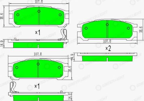 AutomotiveAdriado GLBP0399 - Тормозные колодки, дисковые, комплект autospares.lv