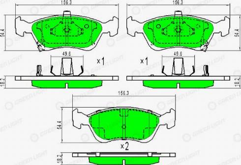 AutomotiveAdriado GLBP0398 - Тормозные колодки, дисковые, комплект autospares.lv