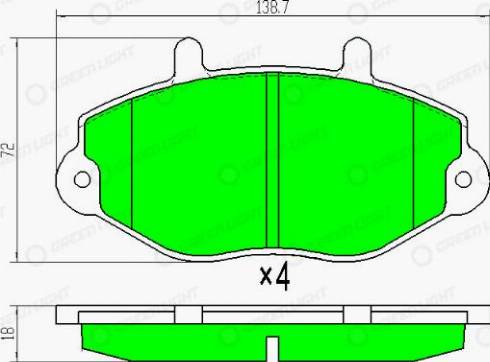 AutomotiveAdriado GLBP0393 - Тормозные колодки, дисковые, комплект autospares.lv