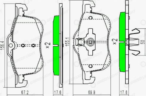 AutomotiveAdriado GLBP0392 - Тормозные колодки, дисковые, комплект autospares.lv