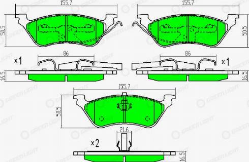 AutomotiveAdriado GLBP0345 - Тормозные колодки, дисковые, комплект autospares.lv