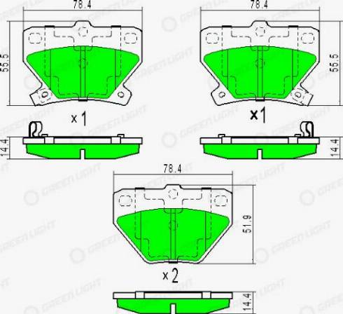 AutomotiveAdriado GLBP0348 - Тормозные колодки, дисковые, комплект autospares.lv