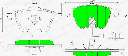 AutomotiveAdriado GLBP0343 - Тормозные колодки, дисковые, комплект autospares.lv