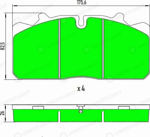 AutomotiveAdriado GLBP034HD - Тормозные колодки, дисковые, комплект autospares.lv