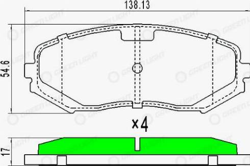 AutomotiveAdriado GLBP0359 - Тормозные колодки, дисковые, комплект autospares.lv