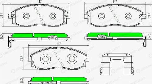 AutomotiveAdriado GLBP0355 - Тормозные колодки, дисковые, комплект autospares.lv