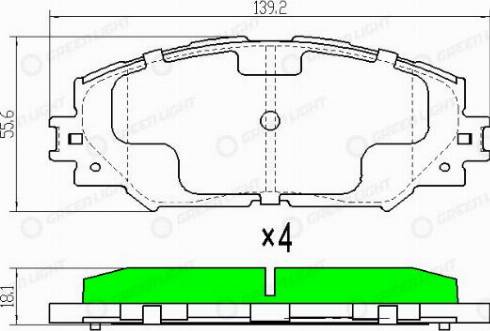 AutomotiveAdriado GLBP0356 - Тормозные колодки, дисковые, комплект autospares.lv