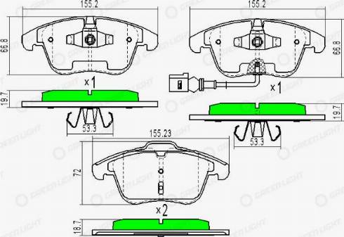 AutomotiveAdriado GLBP0353 - Тормозные колодки, дисковые, комплект autospares.lv