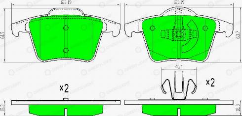 AutomotiveAdriado GLBP0357 - Тормозные колодки, дисковые, комплект autospares.lv