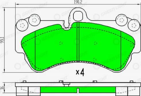 AutomotiveAdriado GLBP0364 - Тормозные колодки, дисковые, комплект autospares.lv