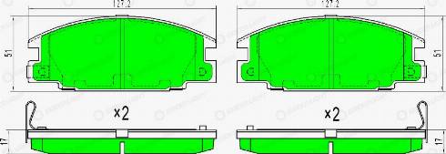 AutomotiveAdriado GLBP0365 - Тормозные колодки, дисковые, комплект autospares.lv