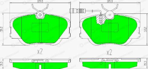 AutomotiveAdriado GLBP0366 - Тормозные колодки, дисковые, комплект autospares.lv