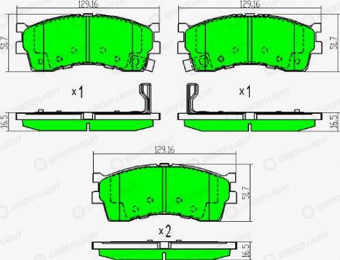 AutomotiveAdriado GLBP0360 - Тормозные колодки, дисковые, комплект autospares.lv