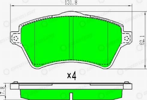 AutomotiveAdriado GLBP0363 - Тормозные колодки, дисковые, комплект autospares.lv