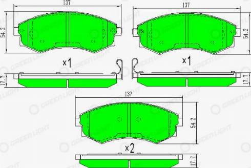 AutomotiveAdriado GLBP0305 - Тормозные колодки, дисковые, комплект autospares.lv