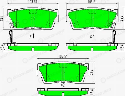 AutomotiveAdriado GLBP0306 - Тормозные колодки, дисковые, комплект autospares.lv