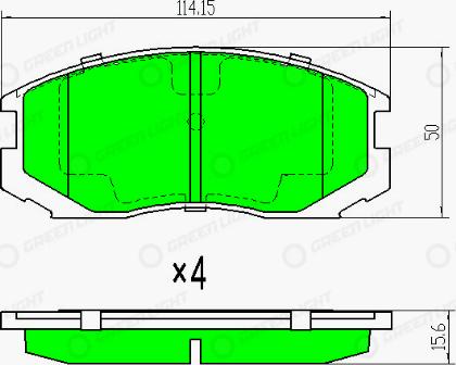 AutomotiveAdriado GLBP0308 - Тормозные колодки, дисковые, комплект autospares.lv