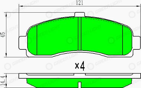 AutomotiveAdriado GLBP0302 - Тормозные колодки, дисковые, комплект autospares.lv