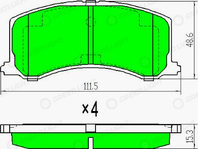 AutomotiveAdriado GLBP0319 - Тормозные колодки, дисковые, комплект autospares.lv