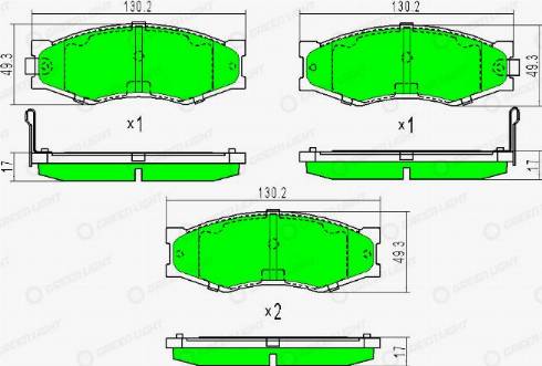 AutomotiveAdriado GLBP0389 - Тормозные колодки, дисковые, комплект autospares.lv