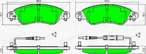 AutomotiveAdriado GLBP0384 - Тормозные колодки, дисковые, комплект autospares.lv