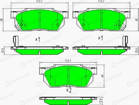 AutomotiveAdriado GLBP0388 - Тормозные колодки, дисковые, комплект autospares.lv