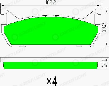 AutomotiveAdriado GLBP0387 - Тормозные колодки, дисковые, комплект autospares.lv