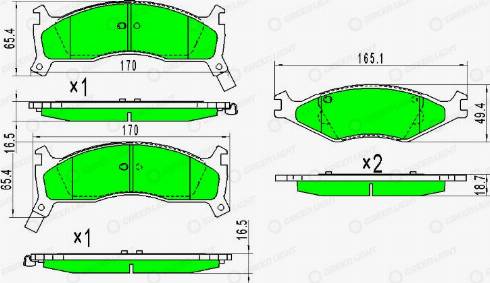 AutomotiveAdriado GLBP0339 - Тормозные колодки, дисковые, комплект autospares.lv