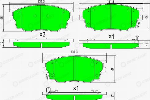 AutomotiveAdriado GLBP0335 - Тормозные колодки, дисковые, комплект autospares.lv