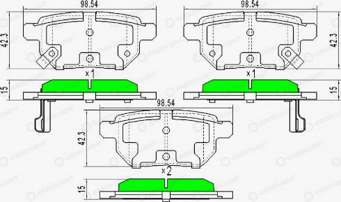 AutomotiveAdriado GLBP0330 - Тормозные колодки, дисковые, комплект autospares.lv