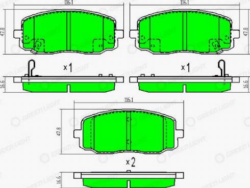 AutomotiveAdriado GLBP0338 - Тормозные колодки, дисковые, комплект autospares.lv