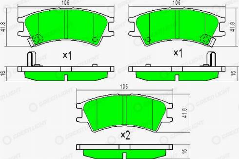 AutomotiveAdriado GLBP0332 - Тормозные колодки, дисковые, комплект autospares.lv