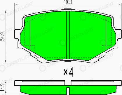 AutomotiveAdriado GLBP0337 - Тормозные колодки, дисковые, комплект autospares.lv