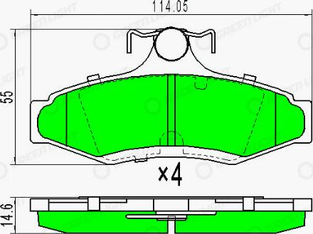 AutomotiveAdriado GLBP0324 - Тормозные колодки, дисковые, комплект autospares.lv