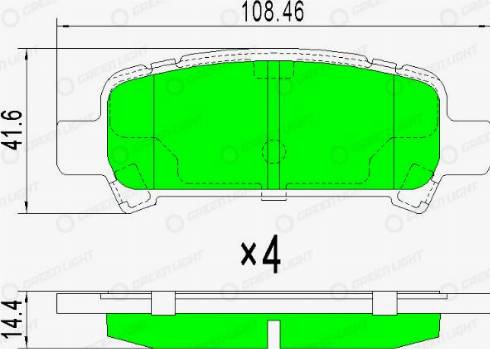 AutomotiveAdriado GLBP0325 - Тормозные колодки, дисковые, комплект autospares.lv