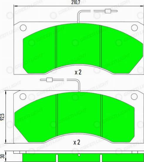 AutomotiveAdriado GLBP032HD - Тормозные колодки, дисковые, комплект autospares.lv