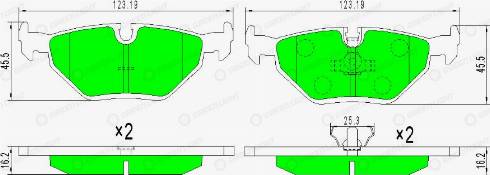 AutomotiveAdriado GLBP0379 - Тормозные колодки, дисковые, комплект autospares.lv