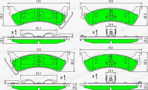 AutomotiveAdriado GLBP0375 - Тормозные колодки, дисковые, комплект autospares.lv