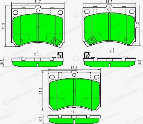 AutomotiveAdriado GLBP0376 - Тормозные колодки, дисковые, комплект autospares.lv